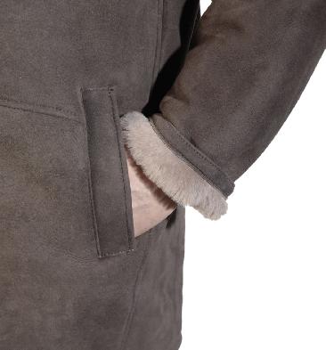 SL117433 - Bracken  Mens Sheepskin Box Coat